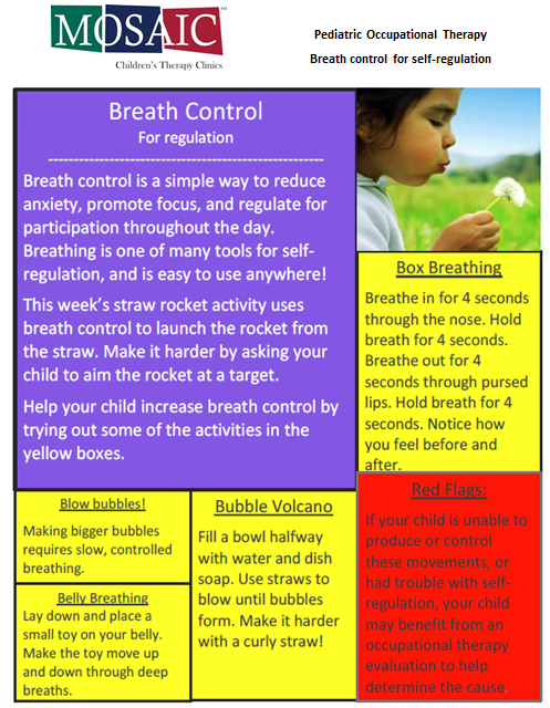OT Breath control for self regulation