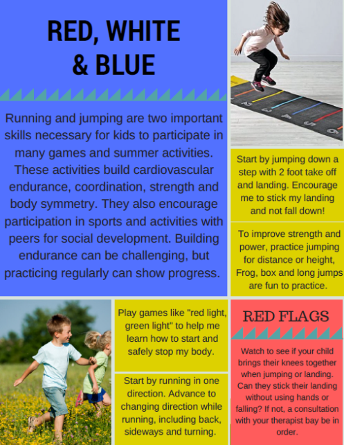 Red White and Blue Week PT Flyer running and jumping